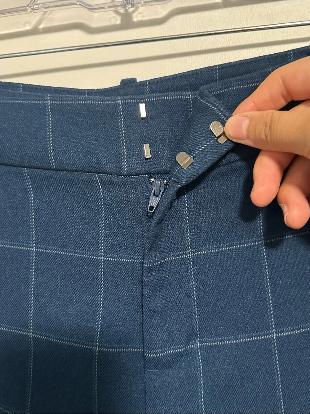 a new day Navy Windowpane Dress Pants